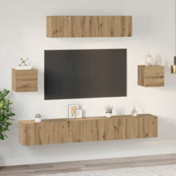 Berkfield Tv Cabinet Set Wall-Mounted 7 Pcs Artisan Oak 80 X 30 X 30 Cm - thumbnail 4