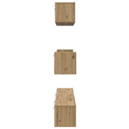 Berkfield Tv Cabinet Set Wall-Mounted 7 Pcs Artisan Oak 80 X 30 X 30 Cm - thumbnail 9