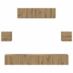 Berkfield Tv Cabinet Set Wall-Mounted 7 Pcs Artisan Oak 80 X 30 X 30 Cm - thumbnail 8