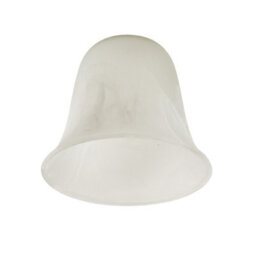 Valuelights 3 Pack Marble Effect Bell Shaped White Frosted Glass Replacement Shades (D)15Cm