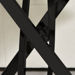 Furniturebox Uk Leonardo Side Table With Grey Glass Marble Effect Top And Black Legs - thumbnail 5