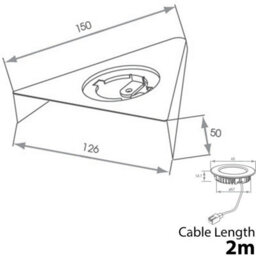 Brushed Nickel Pyramid Under Cabinet Kitchen Lighting Kit With Warm White Led - 5 Lights - thumbnail 4