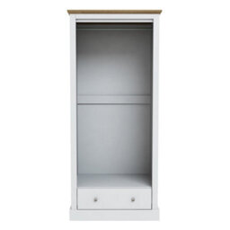 Wyld Haus Ardee White And Natural Oak 2-Door Wardrobe With 1 Drawer - thumbnail 3
