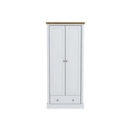 Wyld Haus Ardee White And Natural Oak 2-Door Wardrobe With 1 Drawer - thumbnail 2
