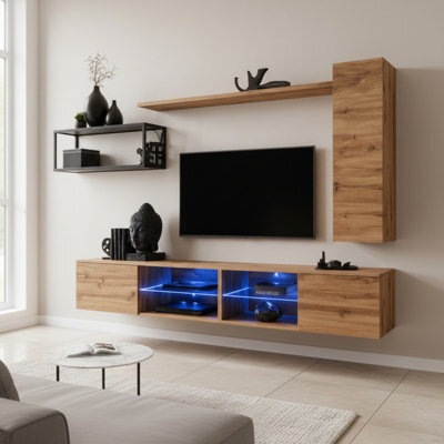 Switch Met Iv Industrial Wall Unit Modern Wotan Black Living Room Set With Tv Cabinets Shelves And Metal Bookcase - image 1