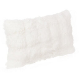 Living And Home Elegant Warm Luxurious Plush Textured Throw Pillow Cover Pillowcase Pure White Easy Care 50Cm W X 30Cm D - thumbnail 1
