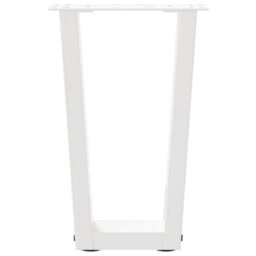 Berkfield Coffee Table Legs V-Shape 2 Pcs White 38X(42-43.3) Cm Steel - thumbnail 5