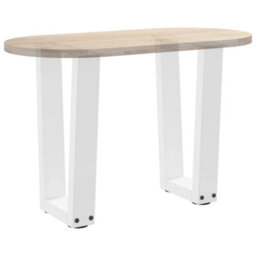 Berkfield Coffee Table Legs V-Shape 2 Pcs White 38X(42-43.3) Cm Steel - thumbnail 8