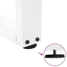 Berkfield Coffee Table Legs V-Shape 2 Pcs White 38X(42-43.3) Cm Steel - thumbnail 9