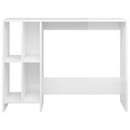 Berkfield Notebook Desk High Gloss White 102.5X35X75 Cm Engineered Wood - thumbnail 3