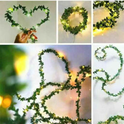 10M Led Maple Leaf String Lights For Home Wedding Patio Christmas Deco Green Leaf  Rattan R - thumbnail 3