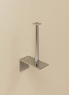 Cosmic Toilet Roll Holder, Silver Gloss, Wall-Mounted, 9 Cm. Collection Metric - image 1