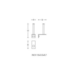 Cosmic Toilet Roll Holder, Silver Gloss, Wall-Mounted, 9 Cm. Collection Metric - thumbnail 4