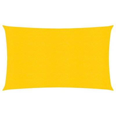 Berkfield Sunshade Sail 160 G/m2 Yellow 2.5X5 M Hdpe - image 1