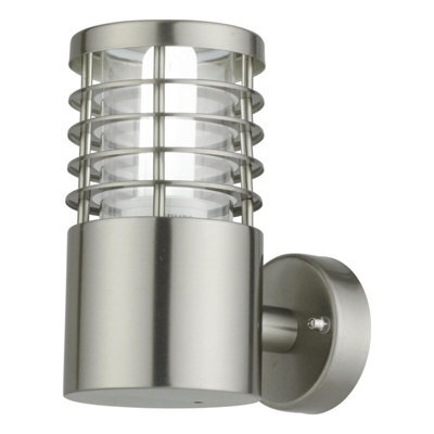 First Choice Lighting Bloom Brushed Stainless Steel Outdoor Wall Light - image 1