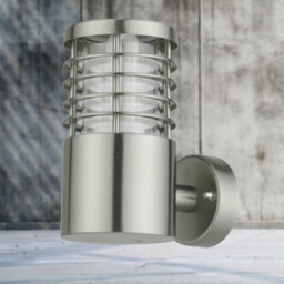 First Choice Lighting Bloom Brushed Stainless Steel Outdoor Wall Light - thumbnail 6