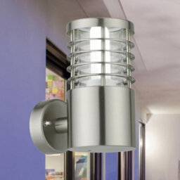 First Choice Lighting Bloom Brushed Stainless Steel Outdoor Wall Light - thumbnail 3