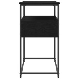 Walplus Console Table With Drawer With Shelf Black Oak 75 X 40 X 75 Cm - thumbnail 6