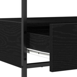 Walplus Console Table With Drawer With Shelf Black Oak 75 X 40 X 75 Cm - thumbnail 7