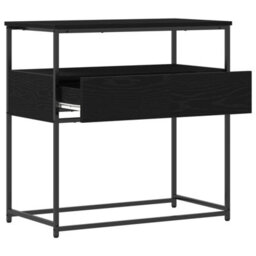 Walplus Console Table With Drawer With Shelf Black Oak 75 X 40 X 75 Cm - thumbnail 4