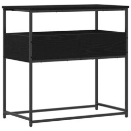 Walplus Console Table With Drawer With Shelf Black Oak 75 X 40 X 75 Cm - thumbnail 2