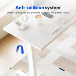 Flexispot Height Adjustable L-Shaped Standing Desk With Desktop In White - thumbnail 8