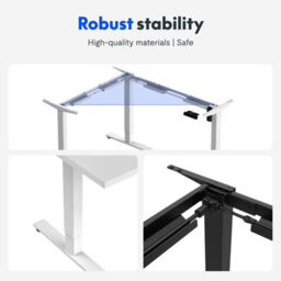 Flexispot Height Adjustable L-Shaped Standing Desk With Desktop In White - thumbnail 4