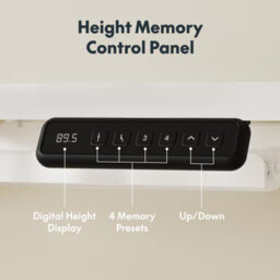 Flexispot Height Adjustable L-Shaped Standing Desk With Desktop In White - thumbnail 6