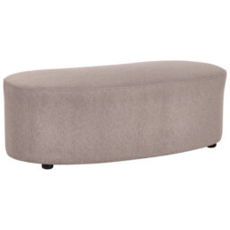 Beliani Modern Ottoman Amal Fabric Taupe - thumbnail 1