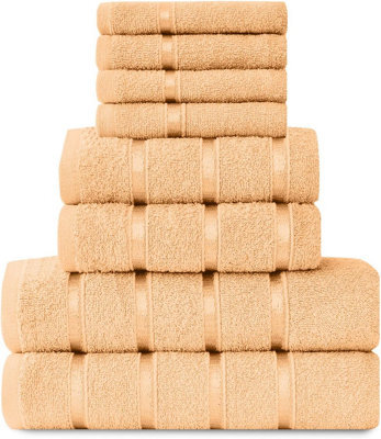 Gc Gaveno Cavailia 8 Piece Bostonian Oasis Towel Bale Set Peach Quick Dry And Super Obsorbent Towel - image 1