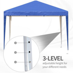 3 X 3M Garden Pop Up Gazebo Marquee Party Tent Wedding Canopy Blue - thumbnail 4