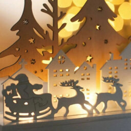 Marco Paul Pre-Lit Christmas Village Scene Decoration - thumbnail 5