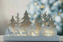 Marco Paul Pre-Lit Christmas Village Scene Decoration - thumbnail 1