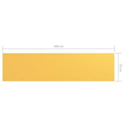 Berkfield Balcony Screen Yellow 75X300 Cm Oxford Fabric - thumbnail 5