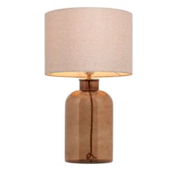 Inlight Yanya Round Gloss Amber Antique Amber Effect Table Lamp - thumbnail 8