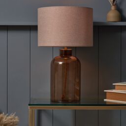 Inlight Yanya Round Gloss Amber Antique Amber Effect Table Lamp - thumbnail 6