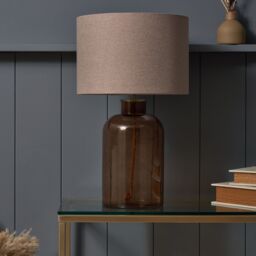 Inlight Yanya Round Gloss Amber Antique Amber Effect Table Lamp - thumbnail 4