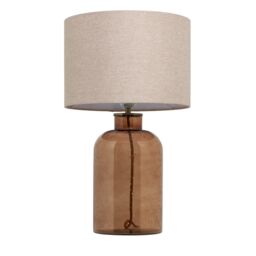 Inlight Yanya Round Gloss Amber Antique Amber Effect Table Lamp - thumbnail 2