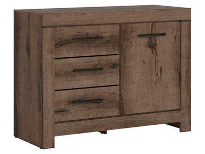Arte Balin 112 Cm Sideboard 1 Door 3 Drawer Oak Monastery - image 1