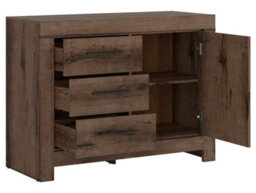 Arte Balin 112 Cm Sideboard 1 Door 3 Drawer Oak Monastery - thumbnail 3
