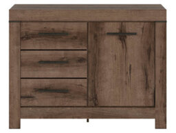 Arte Balin 112 Cm Sideboard 1 Door 3 Drawer Oak Monastery - thumbnail 2