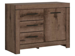 Arte Balin 112 Cm Sideboard 1 Door 3 Drawer Oak Monastery - thumbnail 1