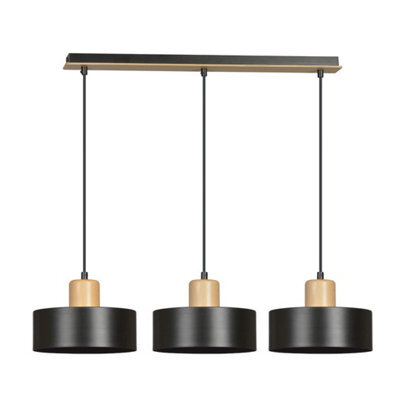 Emibig Lighting Emibig Torin Pendant Lamp  3 X E27 Black - image 1