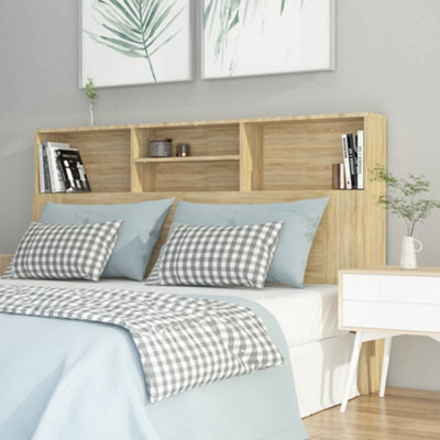 Berkfield Headboard Cabinet Sonoma Oak 160X19X103.5 Cm - image 1