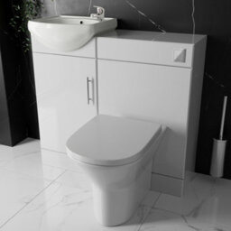 FNX Bathrooms Bubly Bathrooms™ Furniture Set - Cloakroom Vanity Unit Basin Sink And 500mm Back To Wall Toilet Wc With Cistern, Plate, Tap, Waste - thumbnail 1