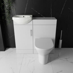FNX Bathrooms Bubly Bathrooms™ Furniture Set - Cloakroom Vanity Unit Basin Sink And 500mm Back To Wall Toilet Wc With Cistern, Plate, Tap, Waste - thumbnail 3