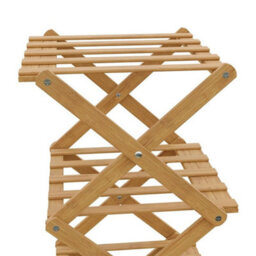 8 Tier Bamboo Shoe Rack Foldable Narrow  Vertical Shoe Organiser For Apartments - thumbnail 3