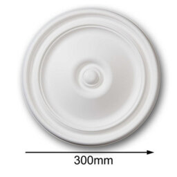 Yes-Online M71 Ceiling Rose - Medallion Lightweight Resin Contemporary Modern Light Chandelier Feature Paintable Ceiling Centre 30Cm - thumbnail 5