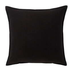 GoodHome Hiva Black Plain Cotton Effect Indoor Cushion (L)60Cm (W)60Cm