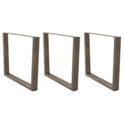 Berkfield Dining Table Legs V-Shape 3 Pcs Natural Steel 100X(72-73.3) Cm Steel